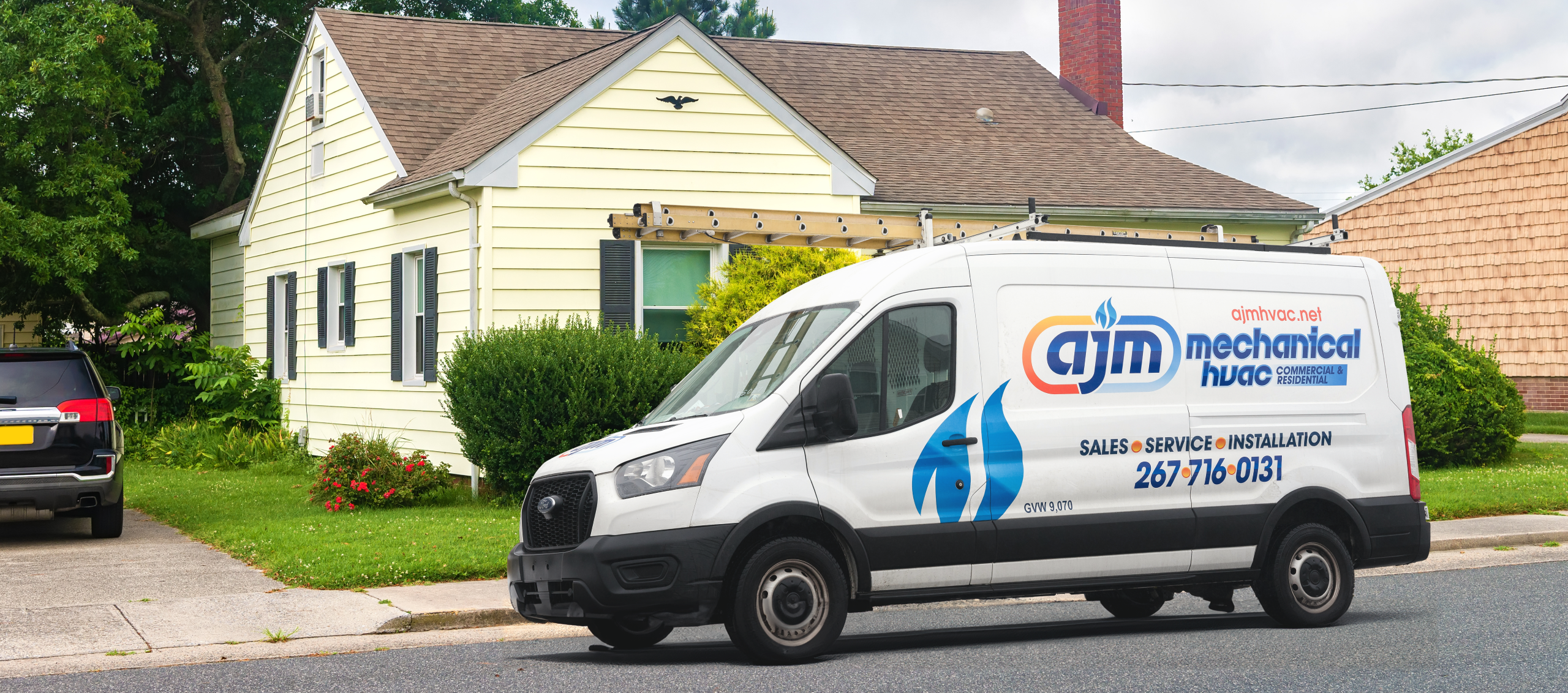 Van at customers home